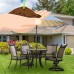 Abba Patio 8.5-Ft Round Parasol Patio Umbrella with Push Button Tilt and Crank, 24 Steel Wire Ribs, UV Resistant Fabric, Turquoise   565564101
